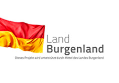 NNeben einer Rot gelben Flagge steht der Schriftzug des Logos.