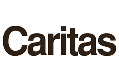 Logo.  Zu sehen ist das schwarze Caritas Logo.