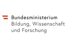 Bildung, Wissenschaft und Forschung.  Schriftzug des Bundesministerium - Bildung, Wissenschaft und Forschung.