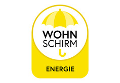 Das Wohn Schirm- Energie Logo. 